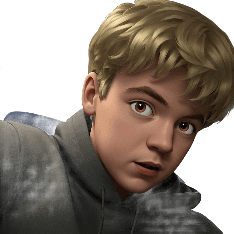 retro blonde boy portrait emoji