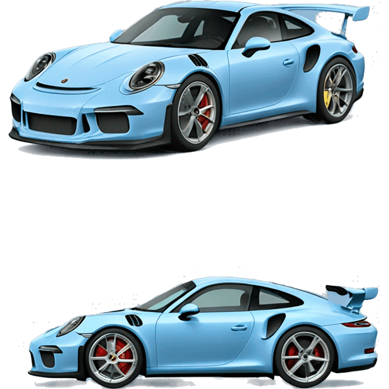 a porsche 911 gt3 in ice blue emoji