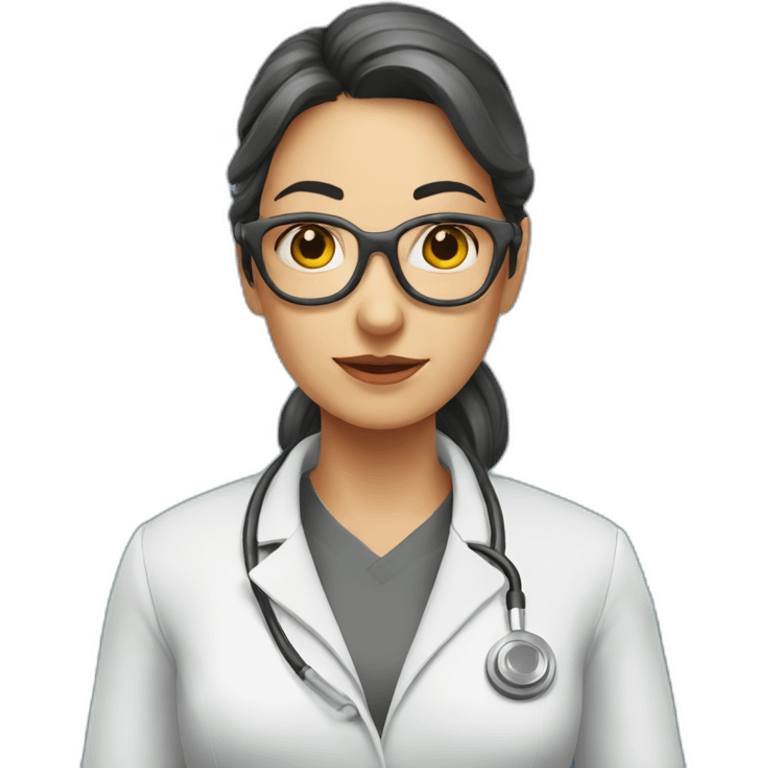 Female scientist says stop medics emoji