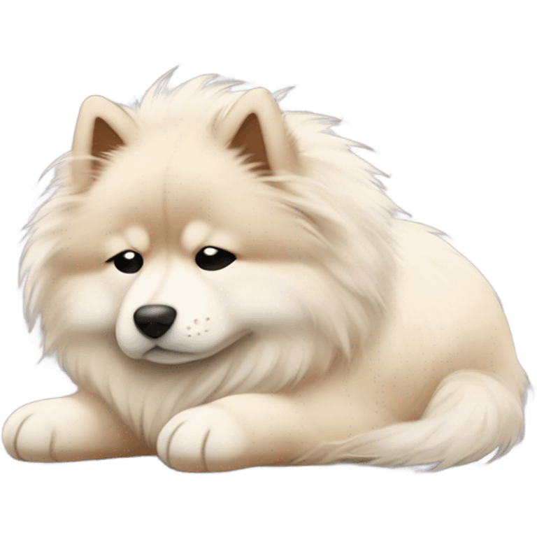 Finnish Lapphund sleeping emoji