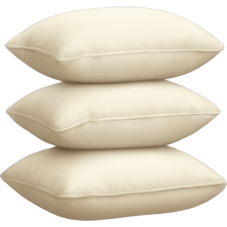 Stack of Cream colored small pillows emoji