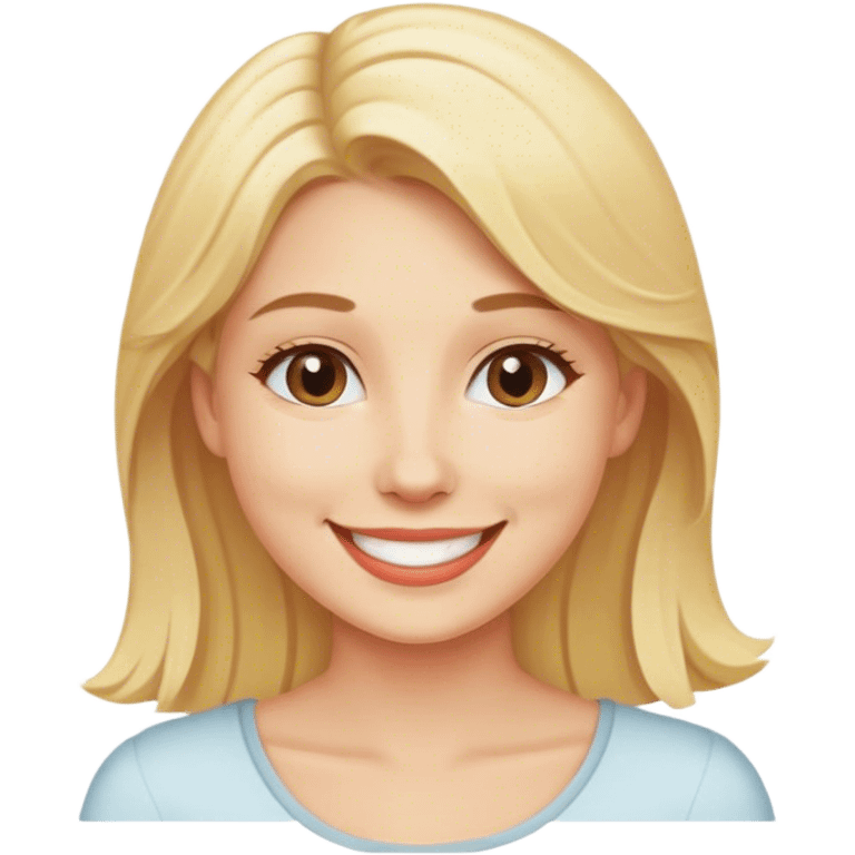 blonde haired smile lady emoji