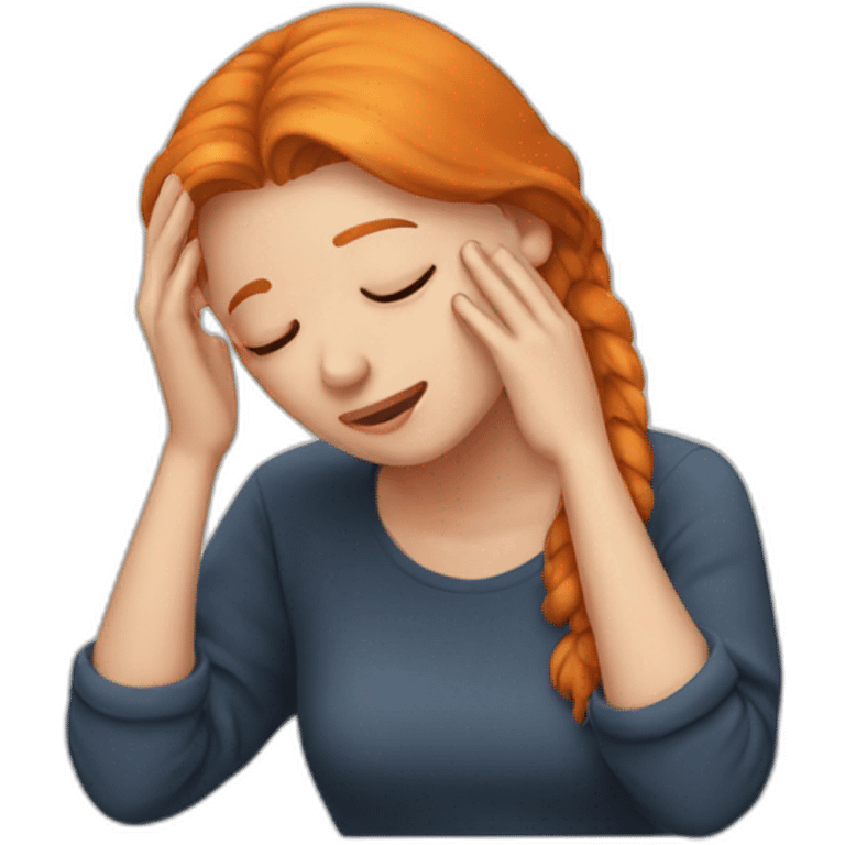 Facepalm, Girl, ginger emoji