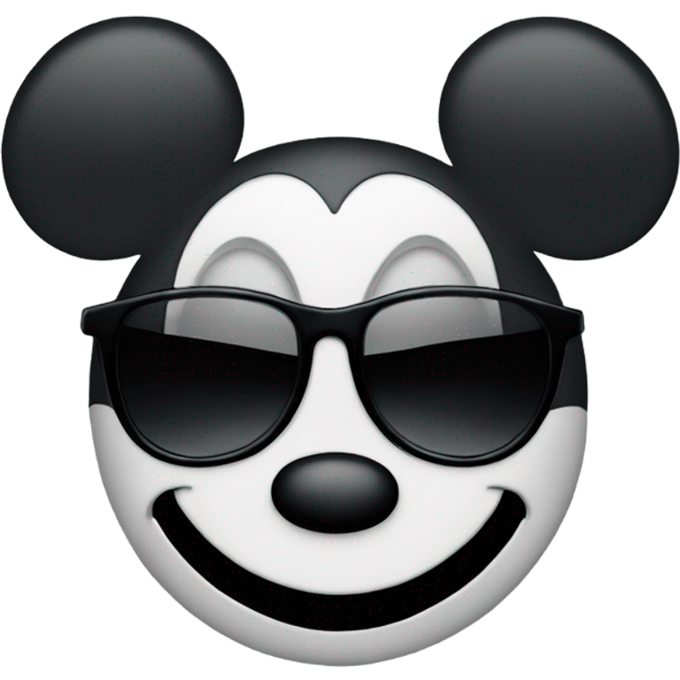 mickey mouse face with sunglasses emoji