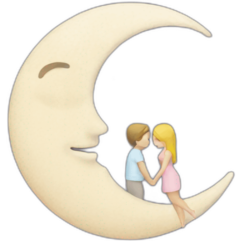 Couple in the moon emoji