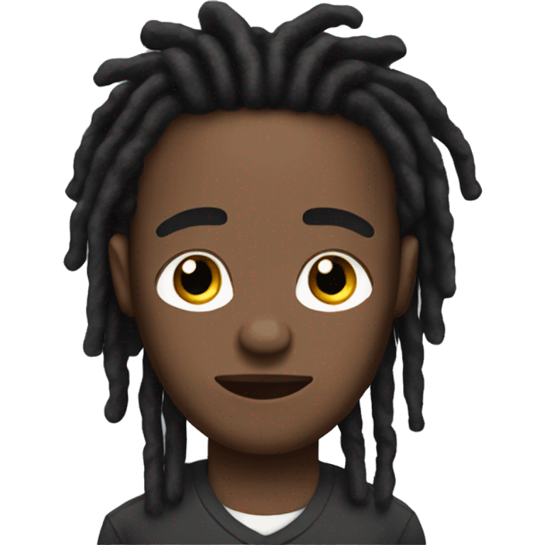 black man with freeform dreads emoji