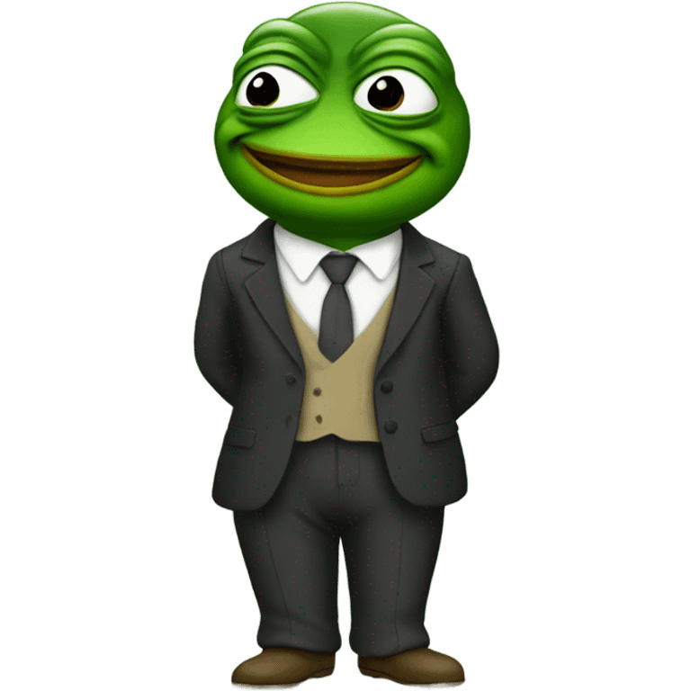 Pepe wearing suit emoji