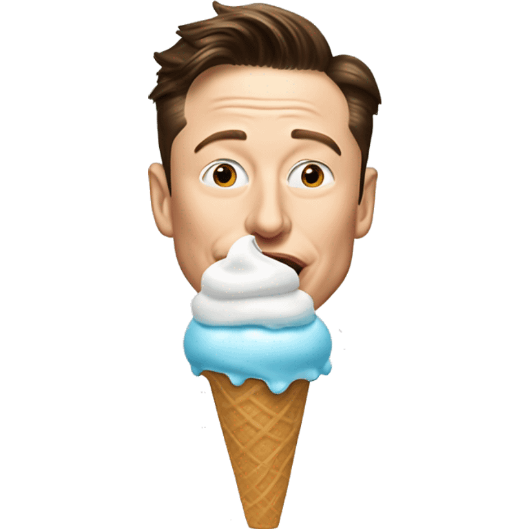 elon musk licking ice-cream emoji