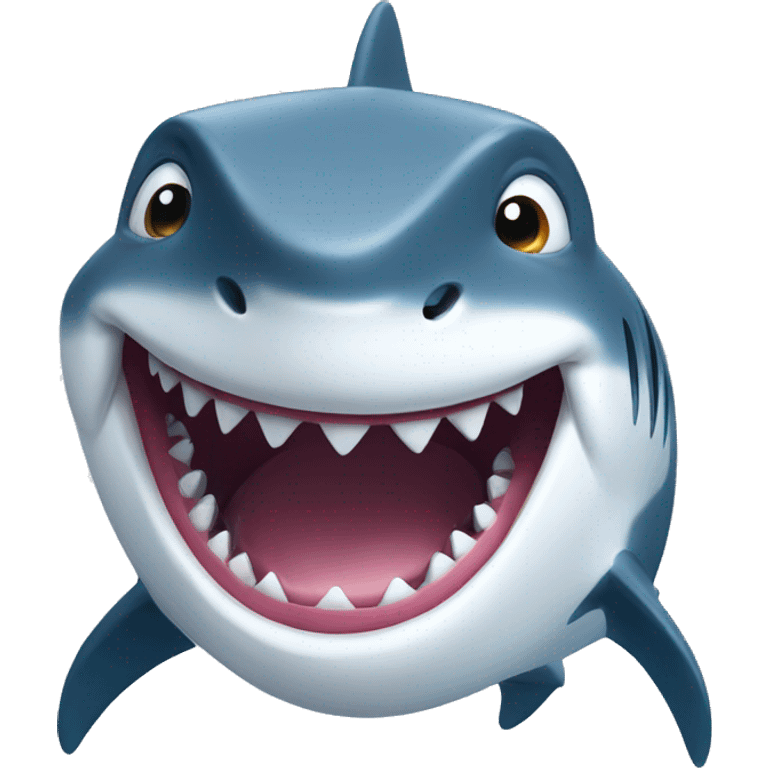 Smiling shark emoji