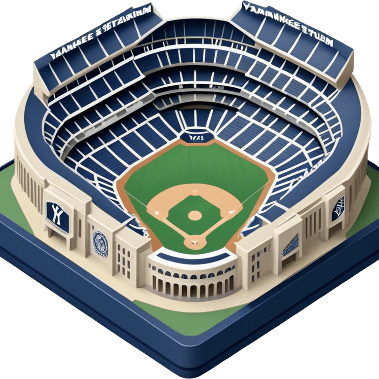 Yankee stadium exterior isometric emoji