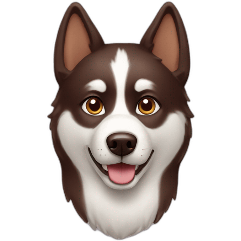 Chocolate husky emoji