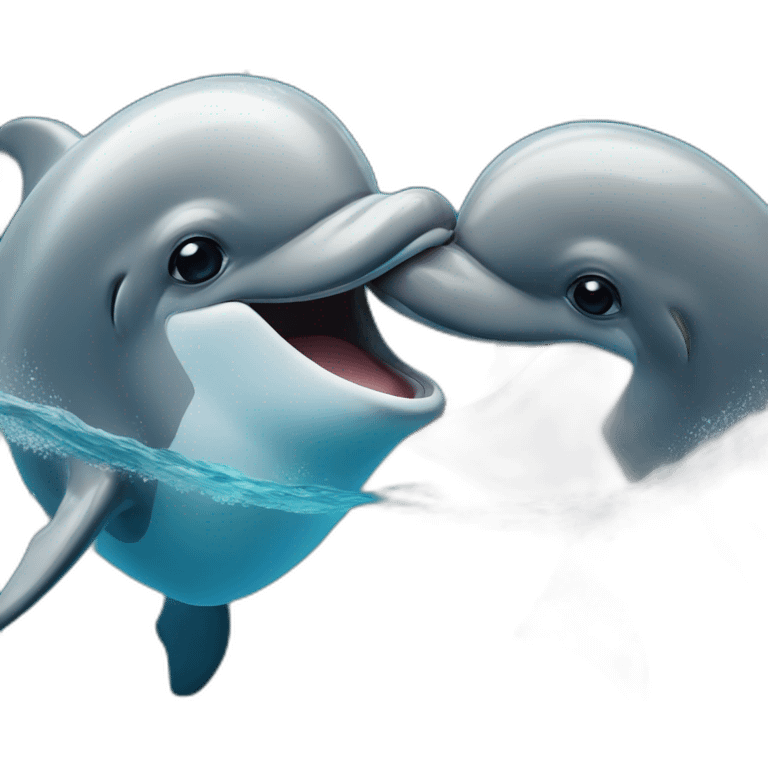 dolphin kiss emoji