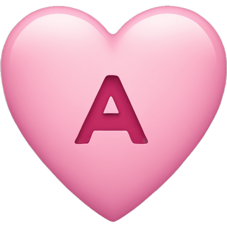 heart with the letter a in the middle emoji