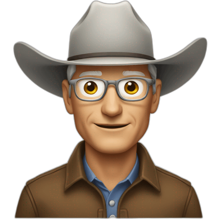 Tim Cook wearing a cowboy hat  emoji