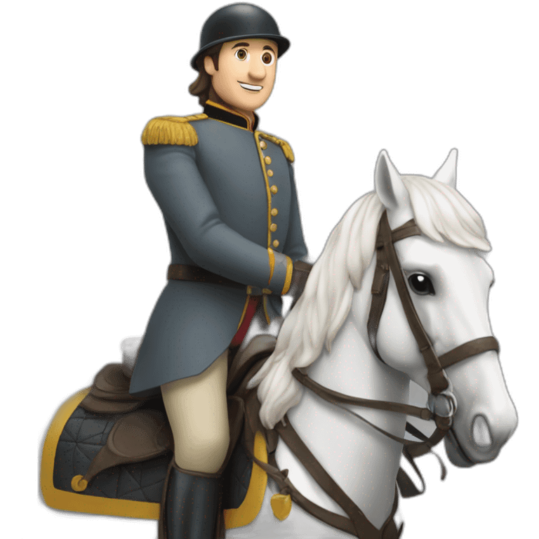 Roi Charles 3 sur un cheval blanc emoji