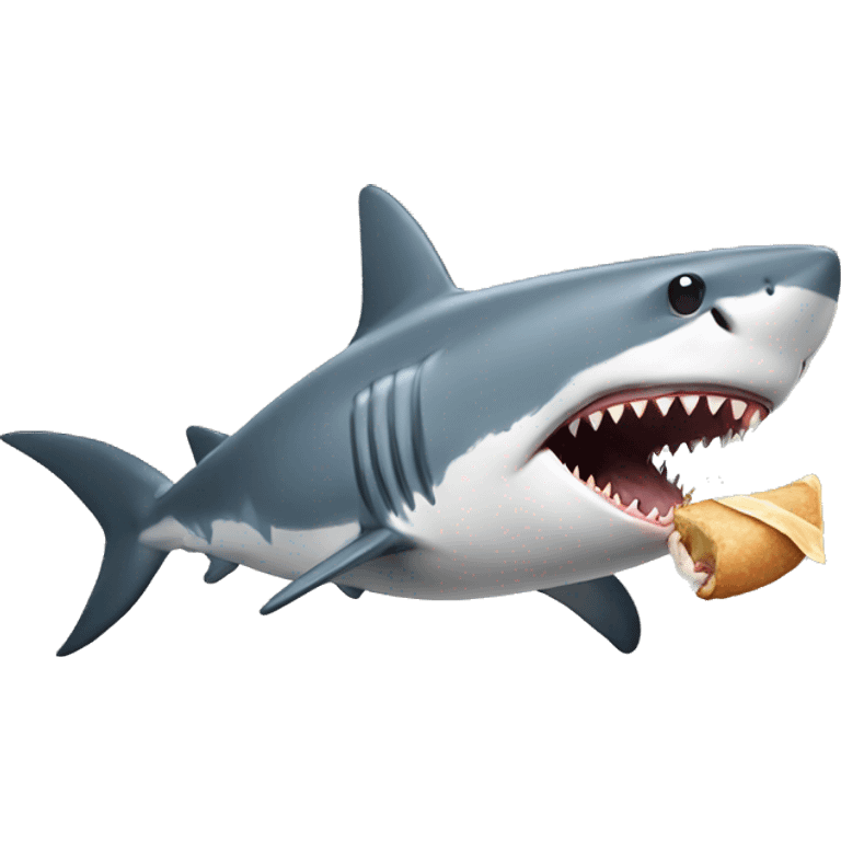 Shark eating chicken  emoji