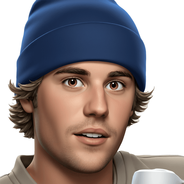 realistic portrait with blue hat emoji