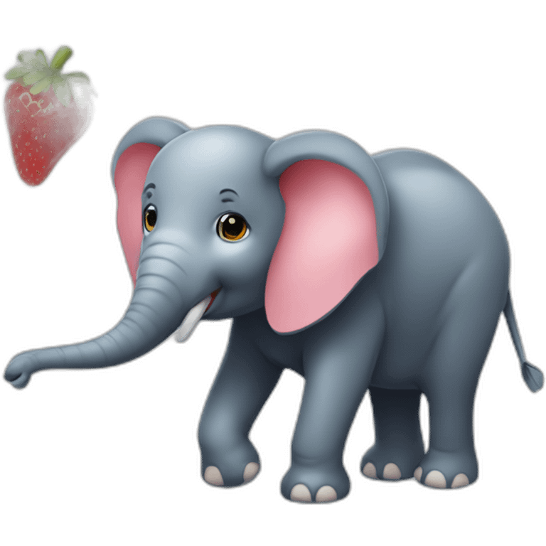 éléphant fraise emoji