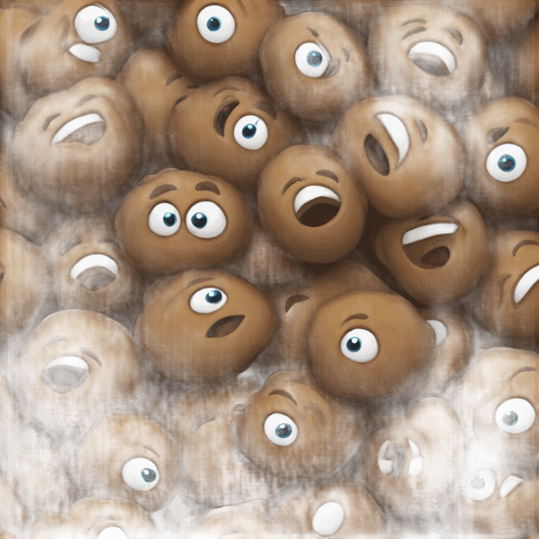 A pile of poo embarrassed  emoji