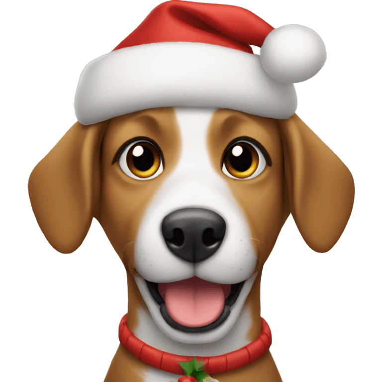 Christmas dog emoji