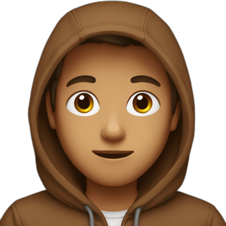 A Boy With a brown hoodie emoji