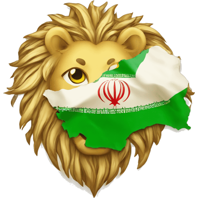 Iran lion and sun emoji