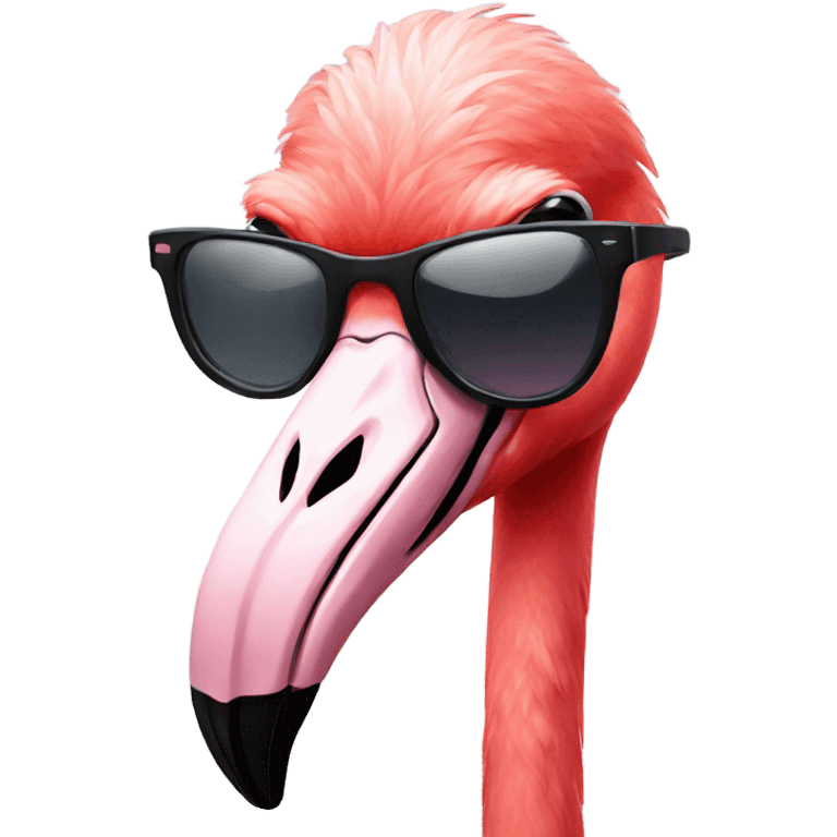 flamingo wearing shades emoji