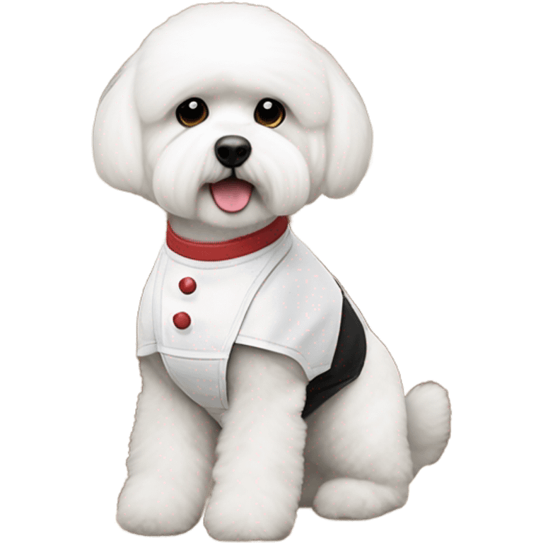 Bichon maltese cooking  emoji