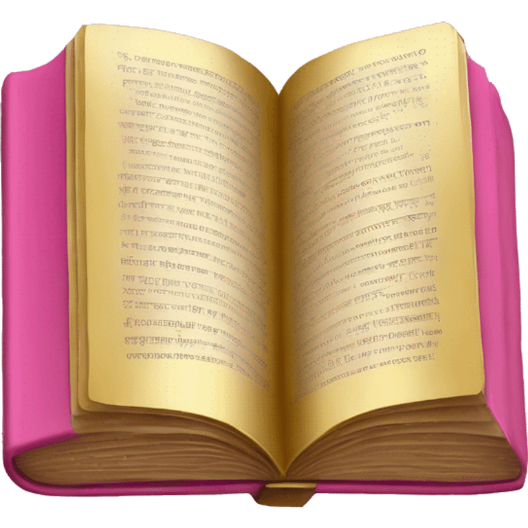 Pink book with gold holy Bible letters  emoji