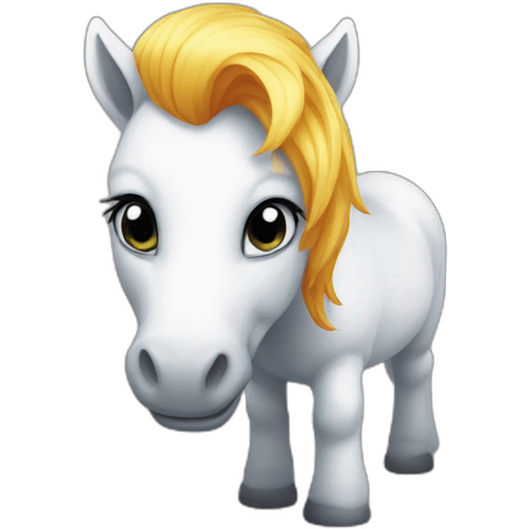 white pony clown emoji