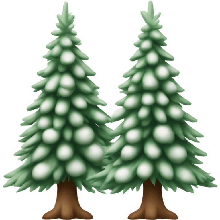  actual white fir christmas tree isolated.  emoji