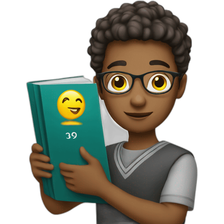 pupil with book emoji