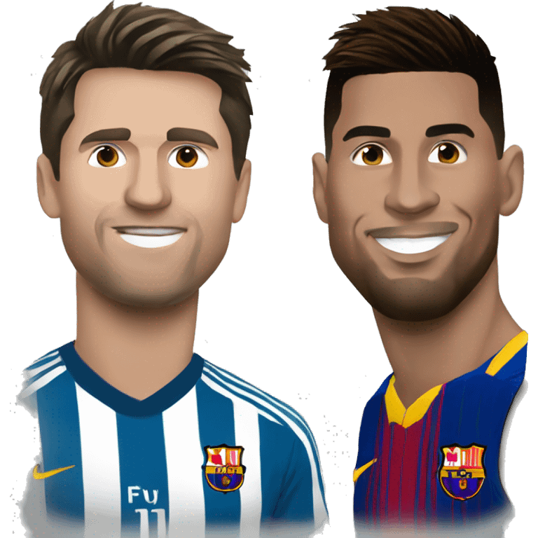 Ronaldo with messi emoji