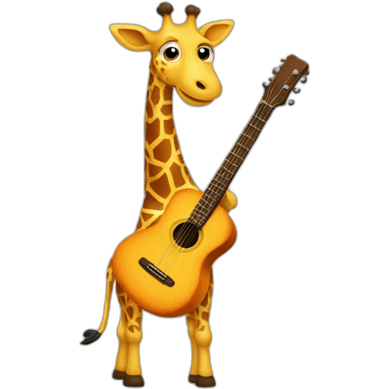 Giraffe playing guitar emoji