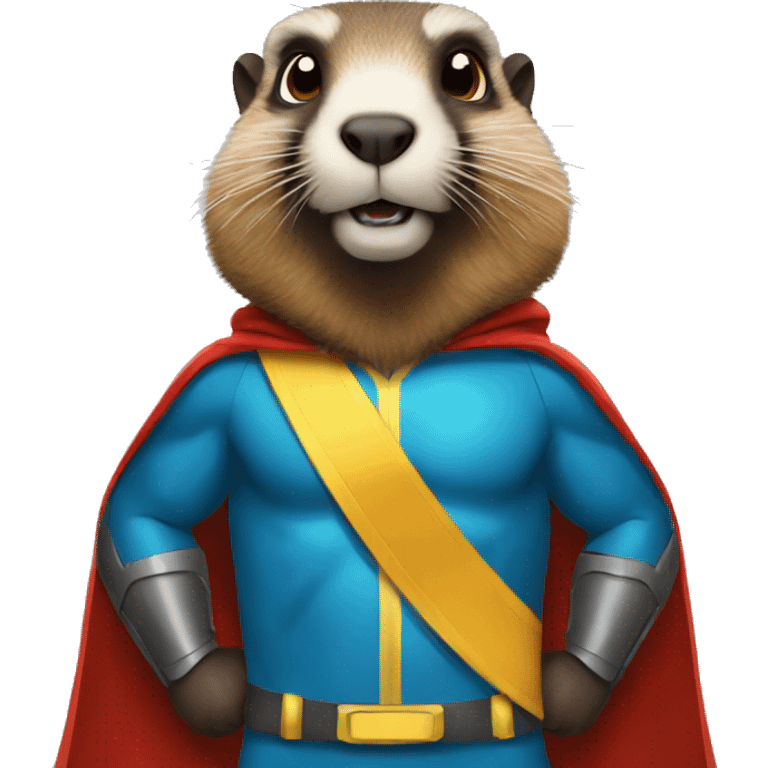 marmot as superhero emoji