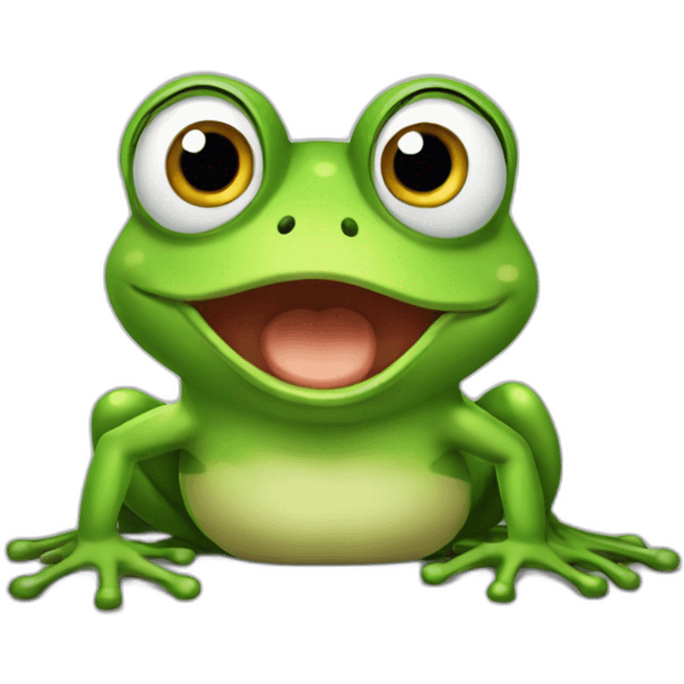 Peppe the frog shocked emoji