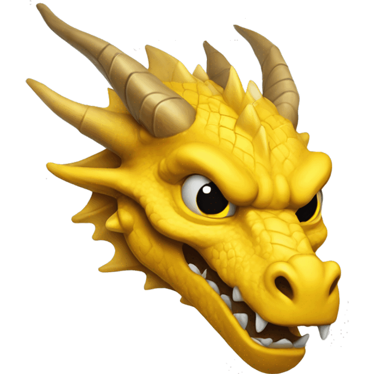 yellow dragon head in game of thrones style emoji