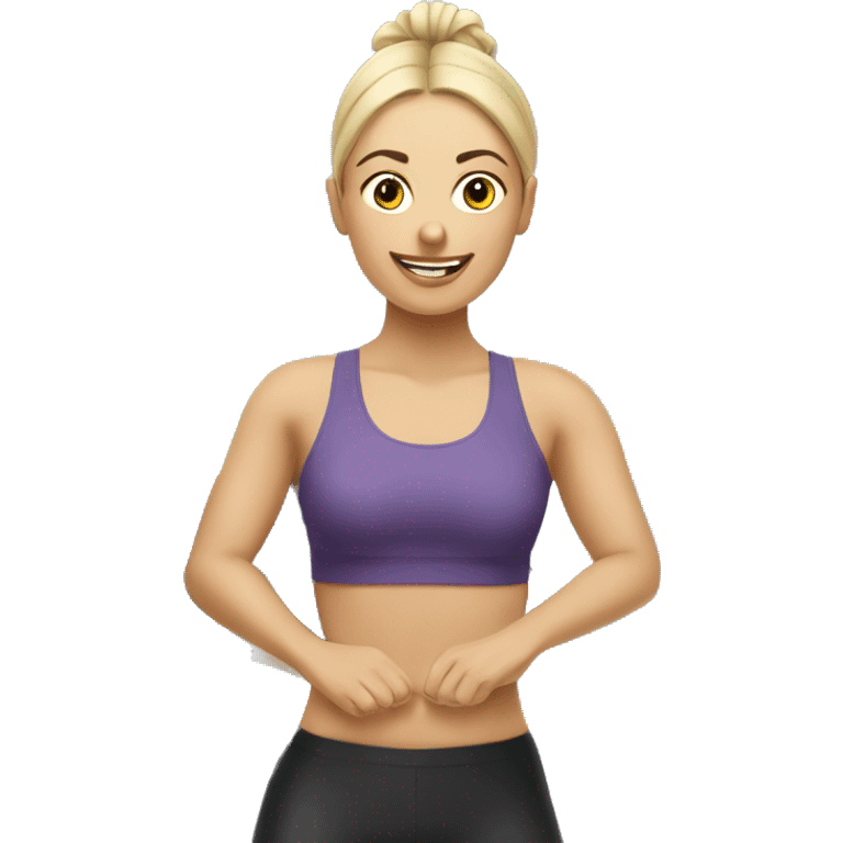 Mujer pilates reformer emoji