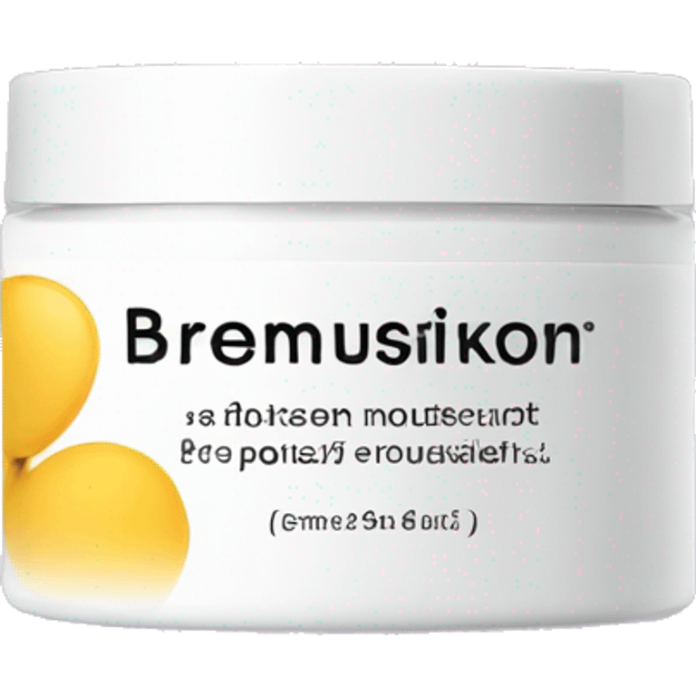 body moisturizer cream pot with label emoji