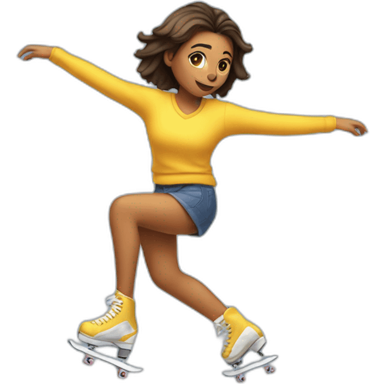 Chica patinando emoji