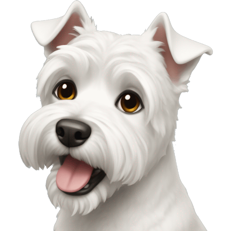 White American Stanford Terrier emoji