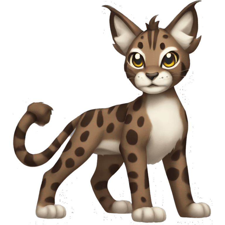 dark chocolate Lynx-Fakemon bengal spots full body   emoji