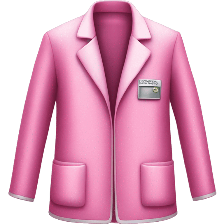 Pink doctors jacket with glitter  emoji