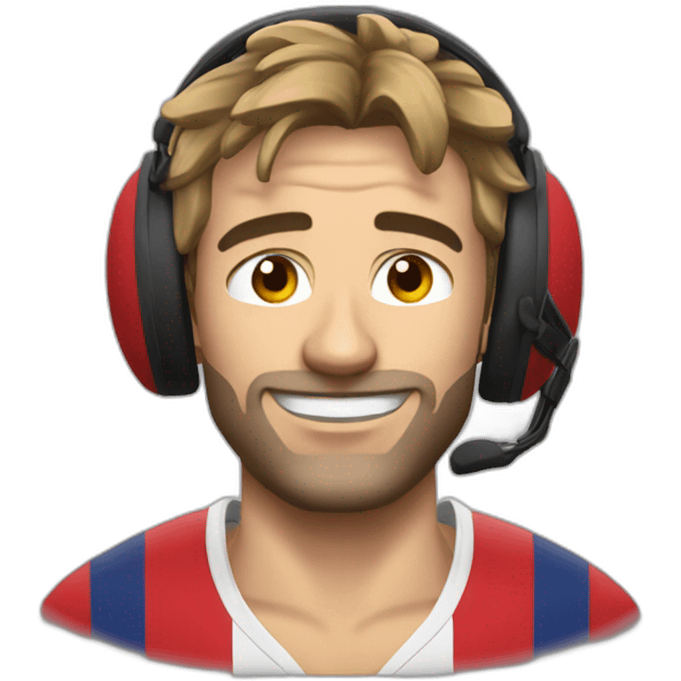 Antoine dupond avec casque rugby emoji