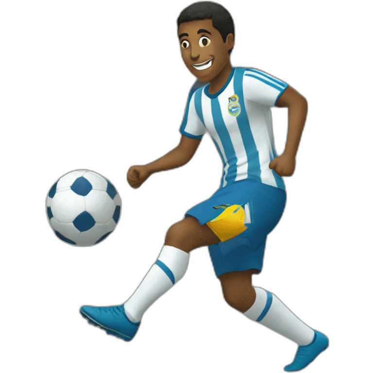 criança jogando bola emoji