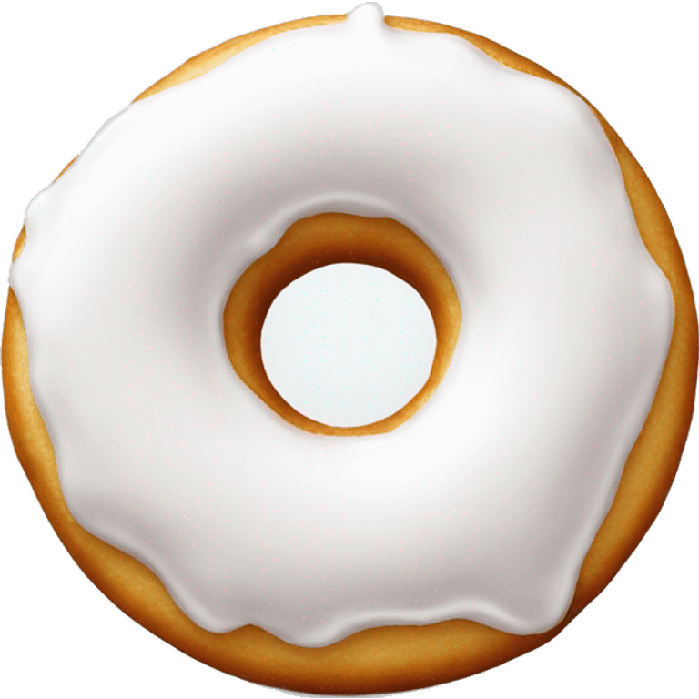 Donut in white glaze emoji