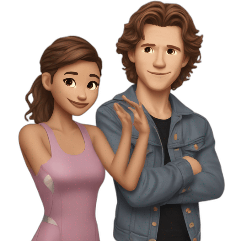 Tom Holland and zendaya emoji