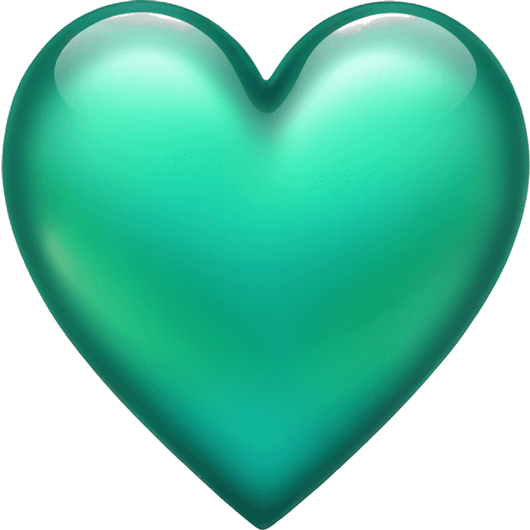 Teal and green glass heart  emoji