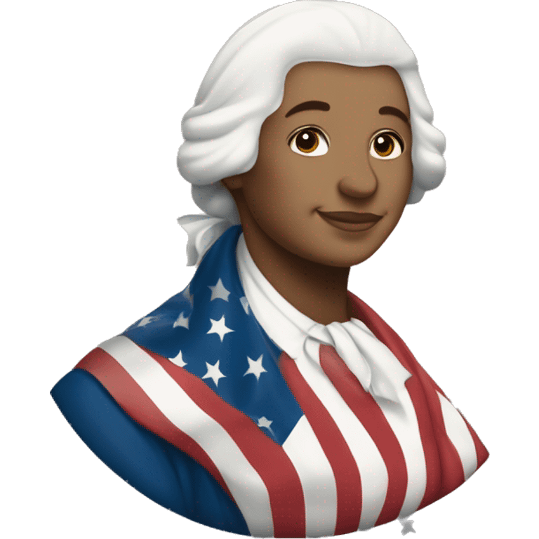 Flat Betsy Ross Flag with AM inside the circle of stars emoji