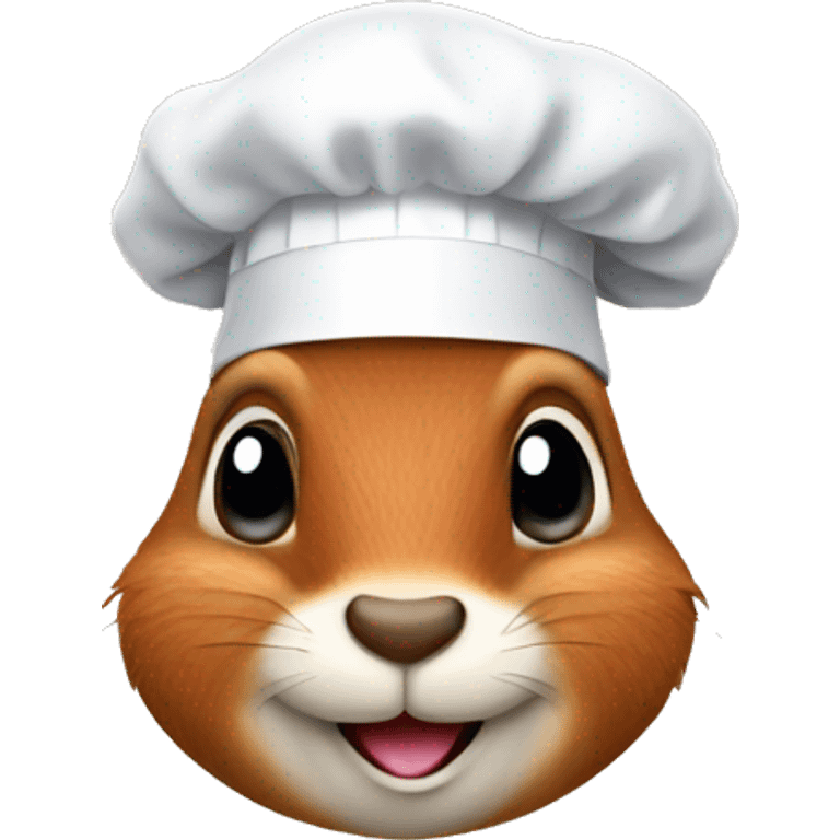 Squirrel with a chef hat emoji